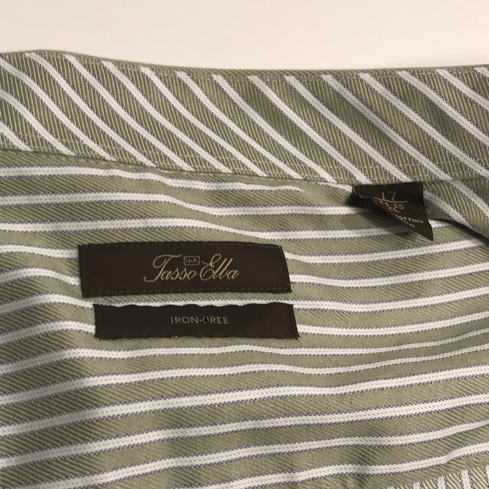 Tasso Elba Mens XL Striped Dress Shirt - Picture 3 of 6